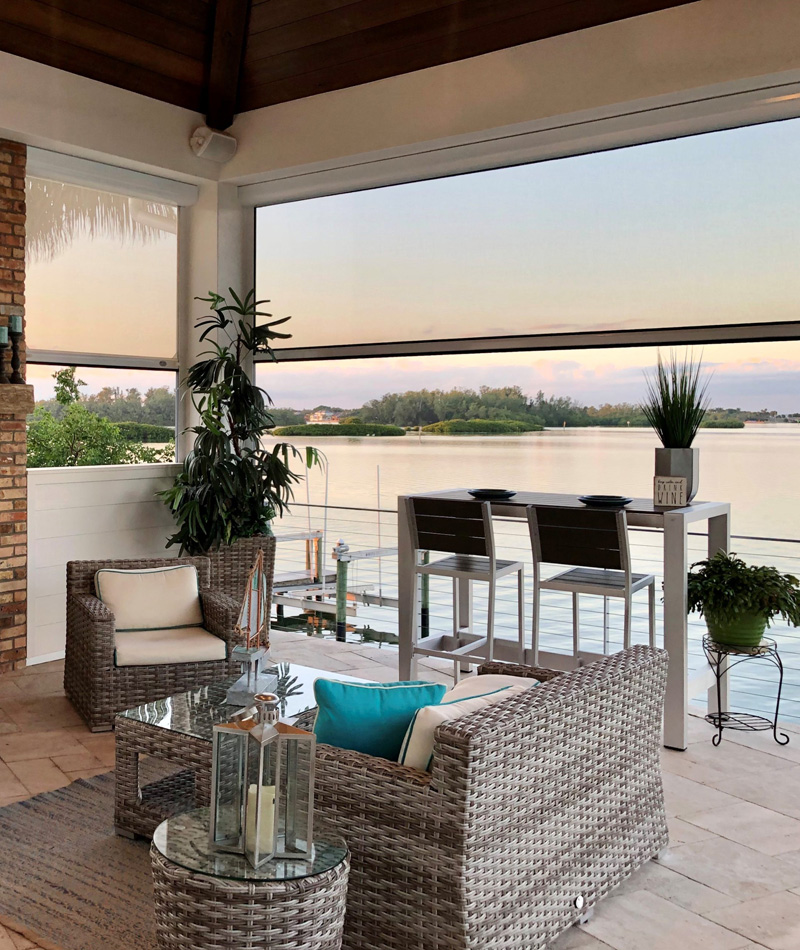 Magnatrack White Motorized Screens Lakeside Home Magnatrack White Motorized Screens Lakeside Home