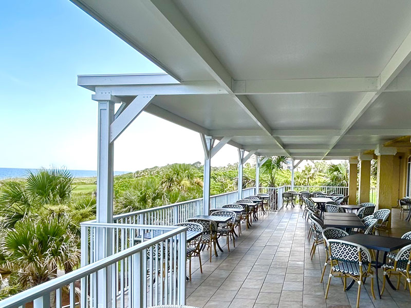 Commercial flat panel Pergola omni Amelia Island restaurant Commercial flat panel Pergola omni Amelia Island restaurant