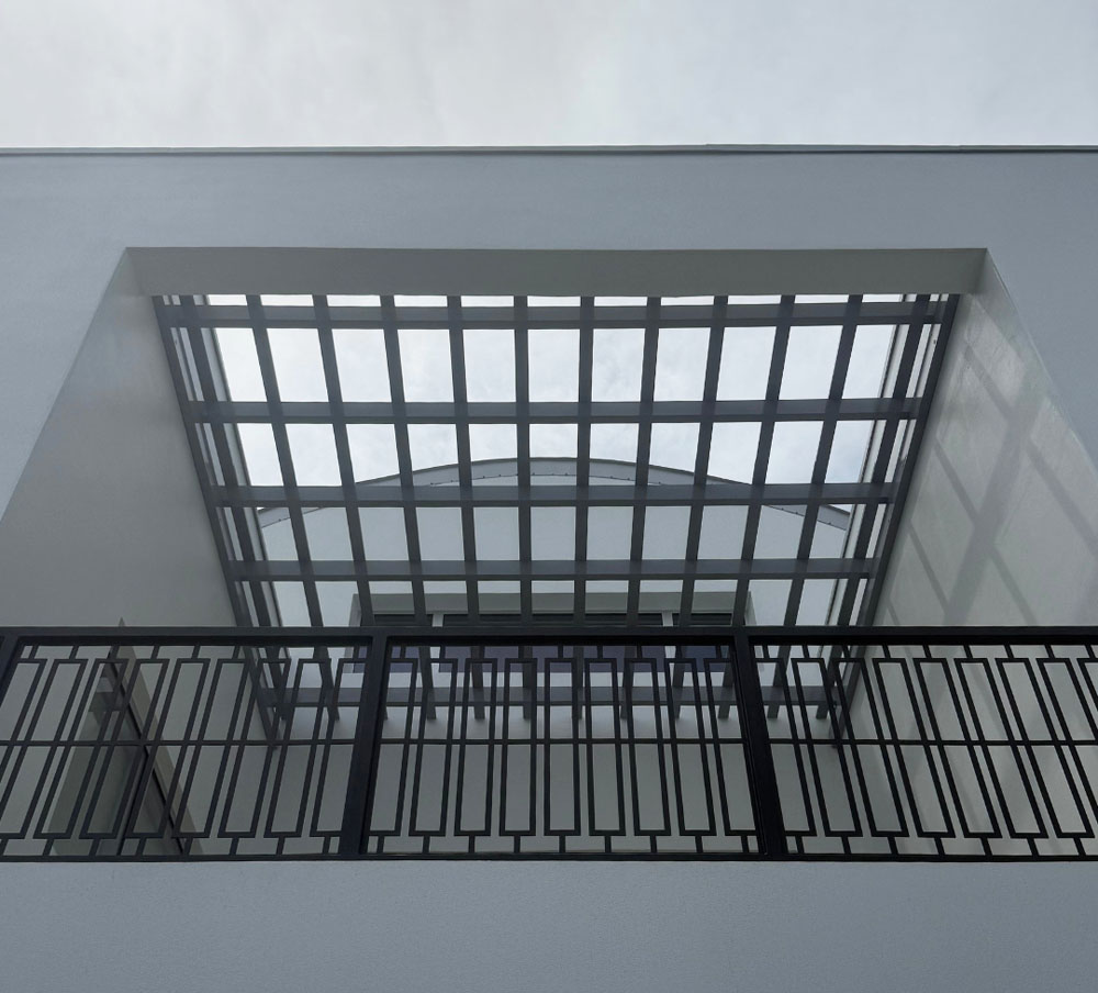 Custom architectural metal rail lattice West Palm Beach