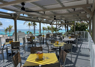 Margaritaville Hollywood Landshark Bar pergola underneath